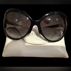 Authentic Valentino Garavani black with silver stud sunglasses RARE